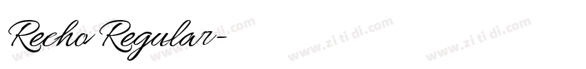 Recho Regular字体转换